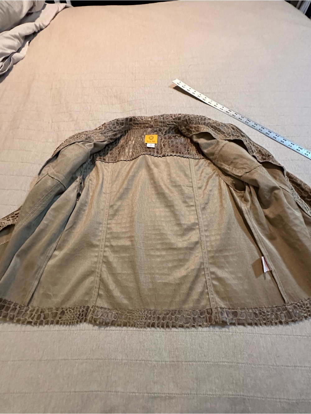 Ruby Rd. Crocodile-Print Zip Front Utility Jacket — Brown Tones - Picture 11 of 12